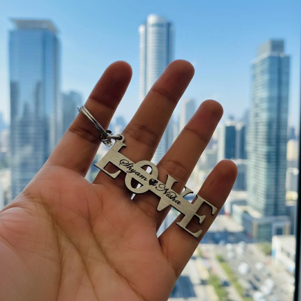 Zpics Love Metal Keychain for Valentines Day