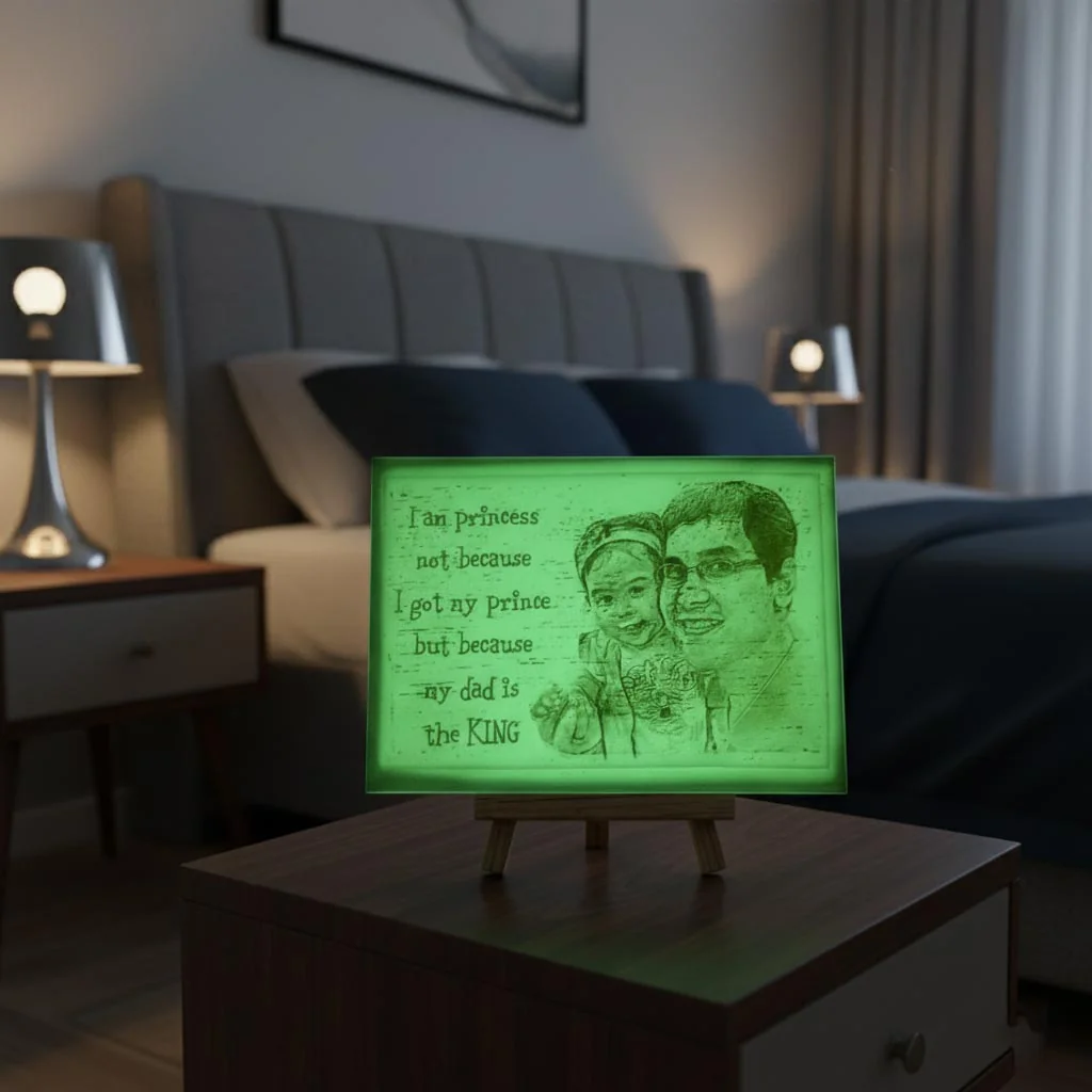 MH Decors Custom Engraved 4x6 Radium Photo Frame