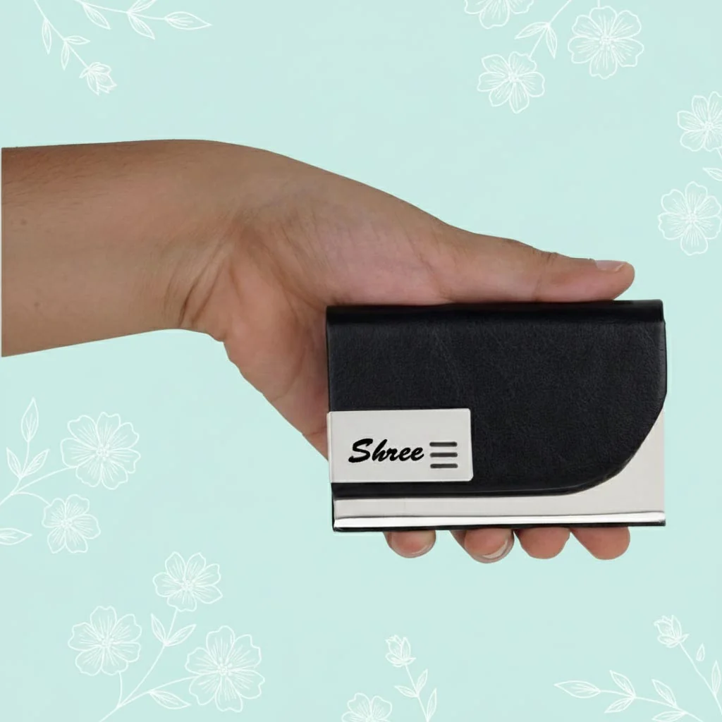 MH Decors Professional Men’s Business Card Holder – Custom Engraving