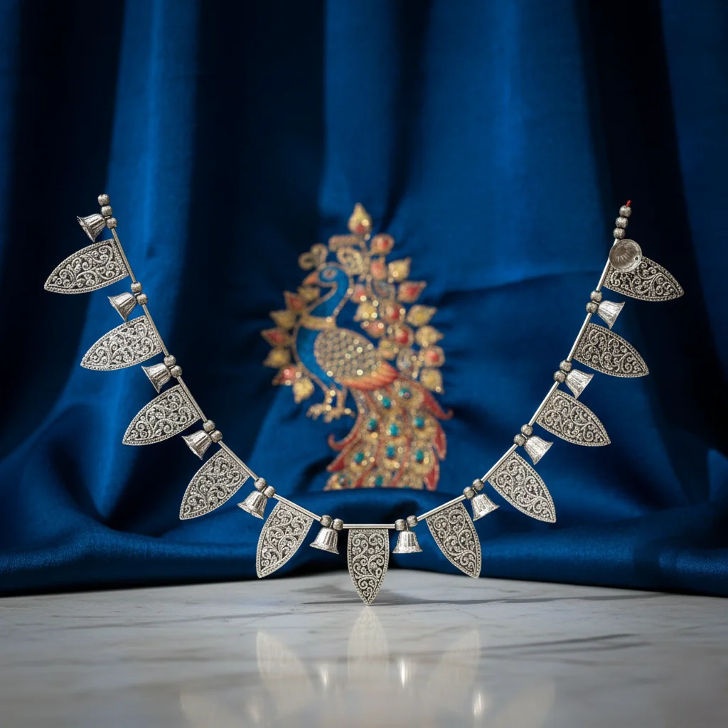 VPH Gift Store Timeless German Silver Antique Thoranam Ideal for Temples, Homes, and Festivals