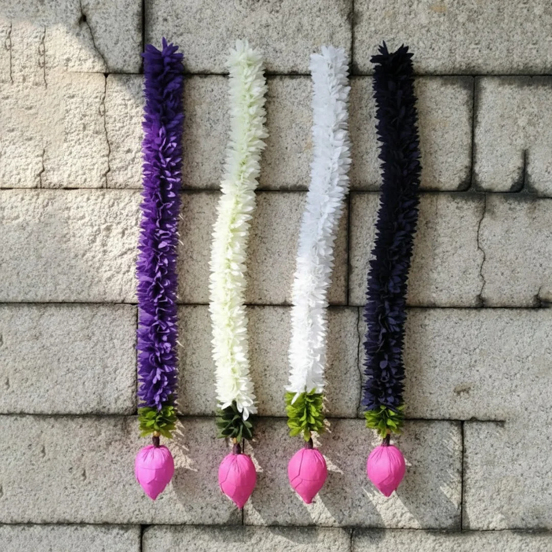 VPH Gift Store Artificial Flower Garland Set for Festivals & Religious Use