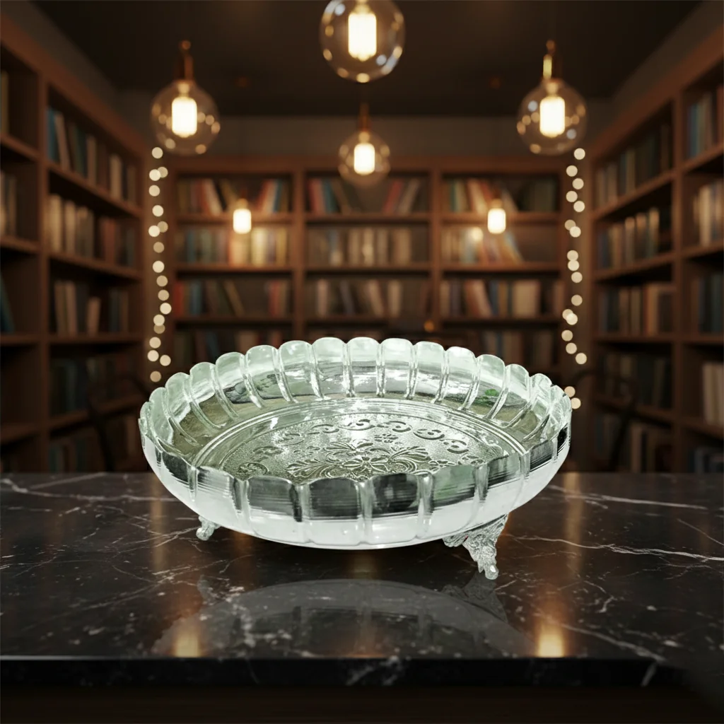 Value Gifts Elegant 10 Inch German Silver Lotus Plate for Sacred Ceremonies