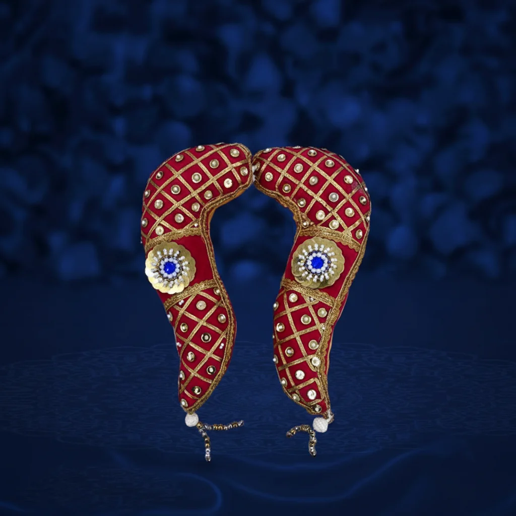 VPH Gift Store Elegant German Silver Varalakshmi Ammavari Wings for Spiritual Worship