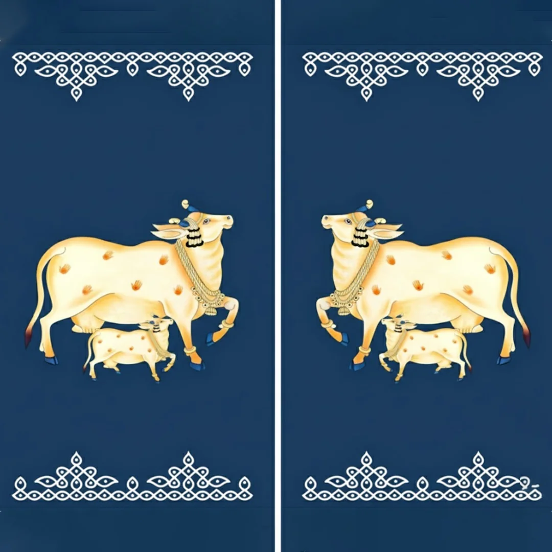 VPH Gift Store Green Gomatha Backdrop Set for Ceremonies