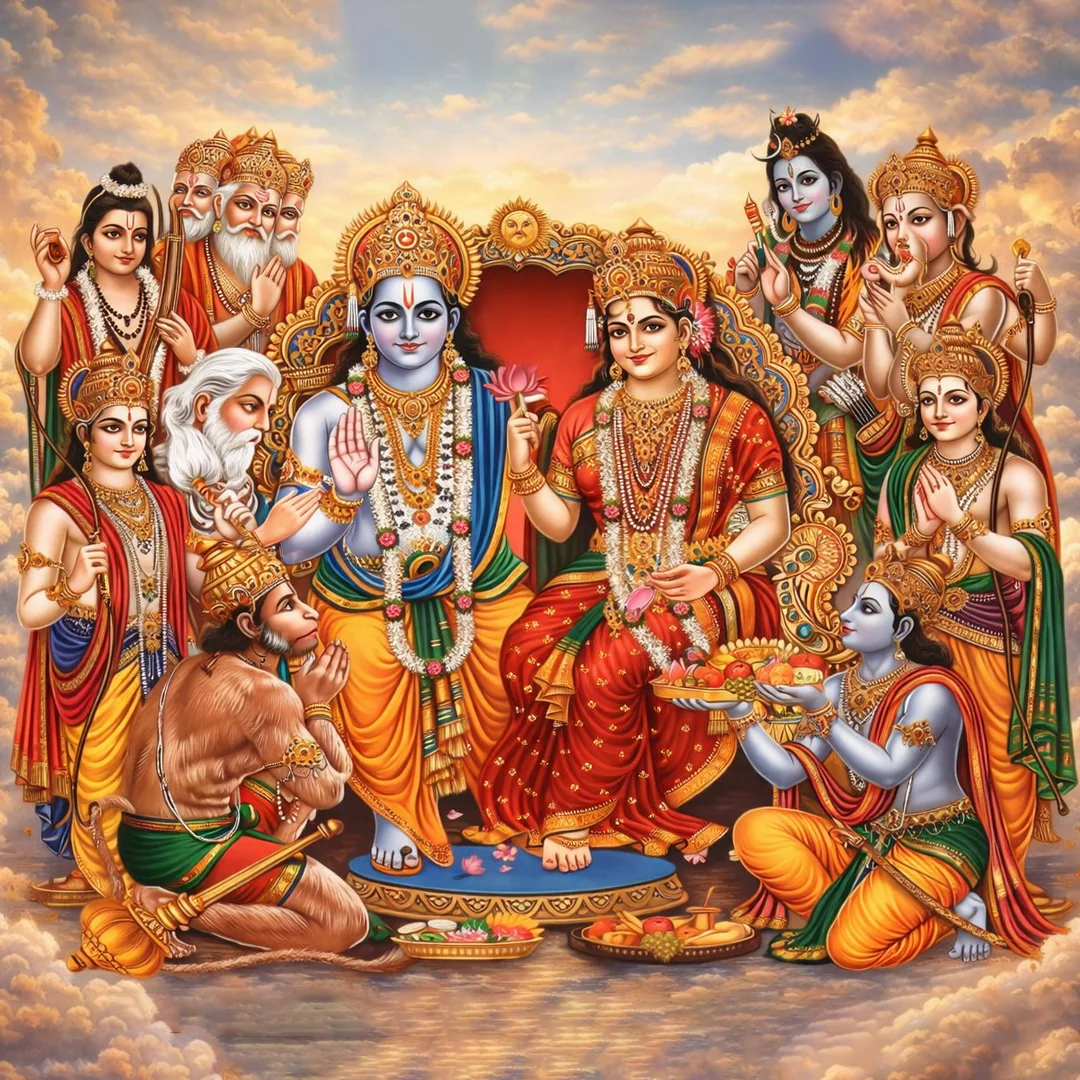 VPH Gift Store Pattabhishekam Seetha Rama Backdrop for Wedding