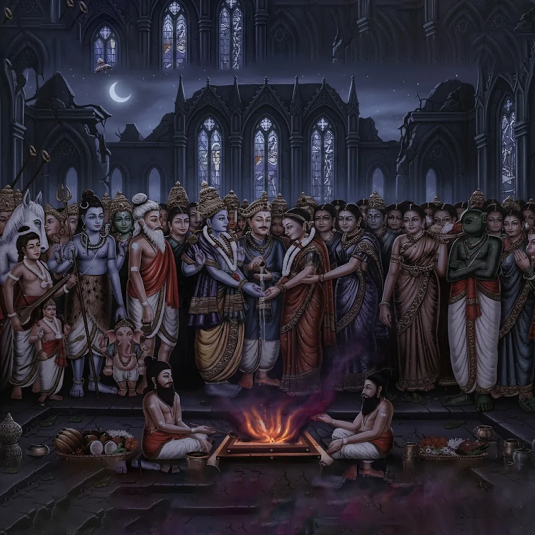 VPH Gift Store Wedding Backdrop Cloth for Srinivasa Kalyanam