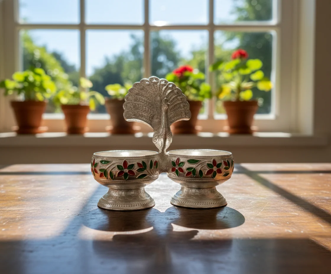 Sri Yagnaa Premium German Silver Pala for Religious Rituals & Pooja