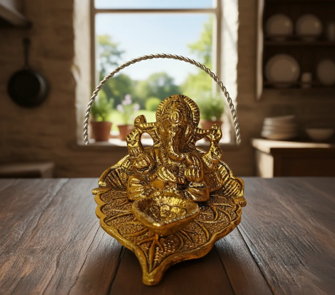 VPH Gift Store Ganesh Diya for Pooja Rituals & Festival Lighting