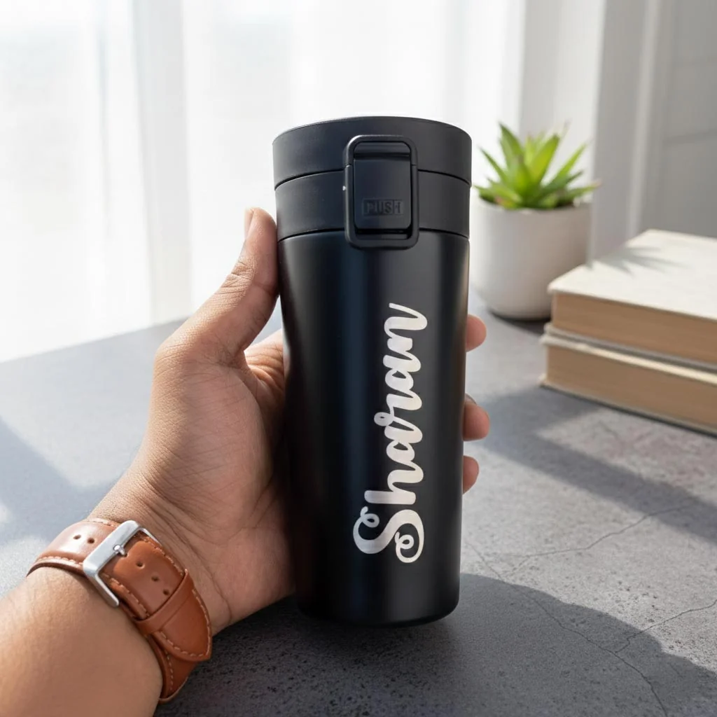 Insulated Travel Coffee Cup Custom Name Gift