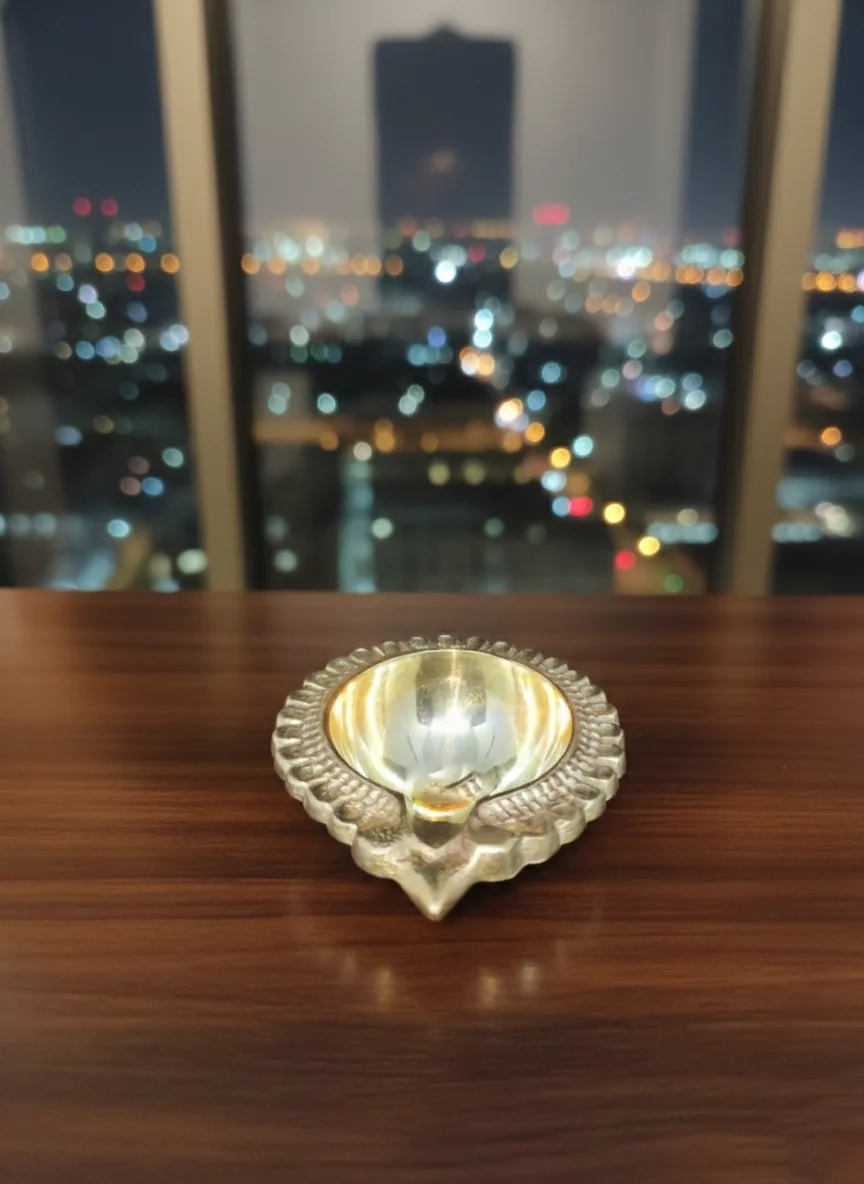 VPH Gift Store Premium Brass Kubera Deepam Small for Festival & Ritual Decorations