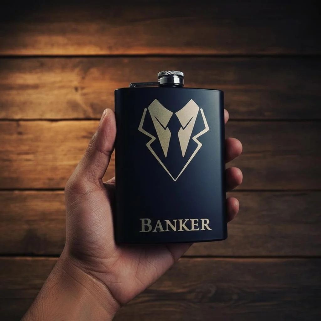 Zpics Engraved Stainless Steel Hip Flask Personalized with Your Name