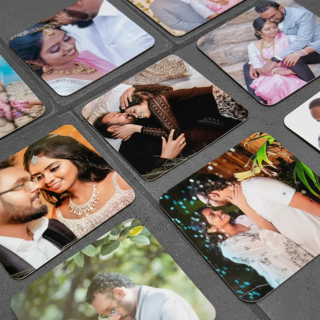 Zpics Set of 6 Personalized Photo Fridge Magnets 2.5x2.5