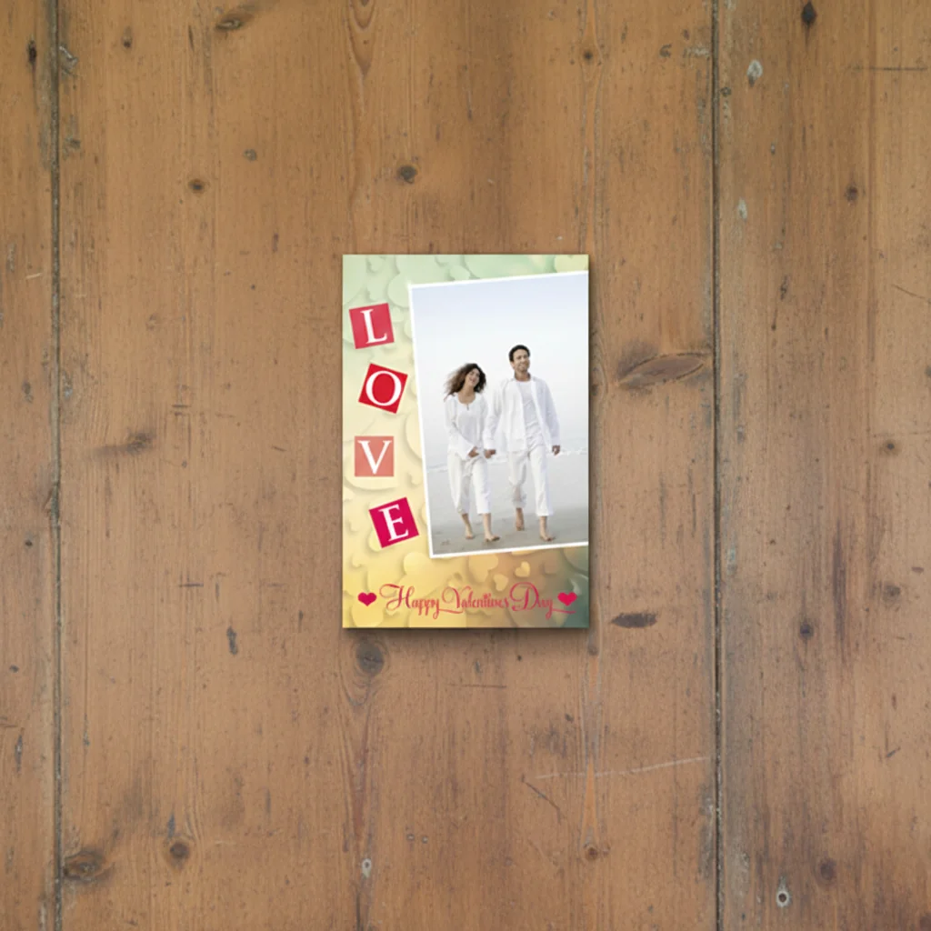 MH Decors Set of 2 Personalized Valentine's Day Fridge Magnets 3.5x5.5