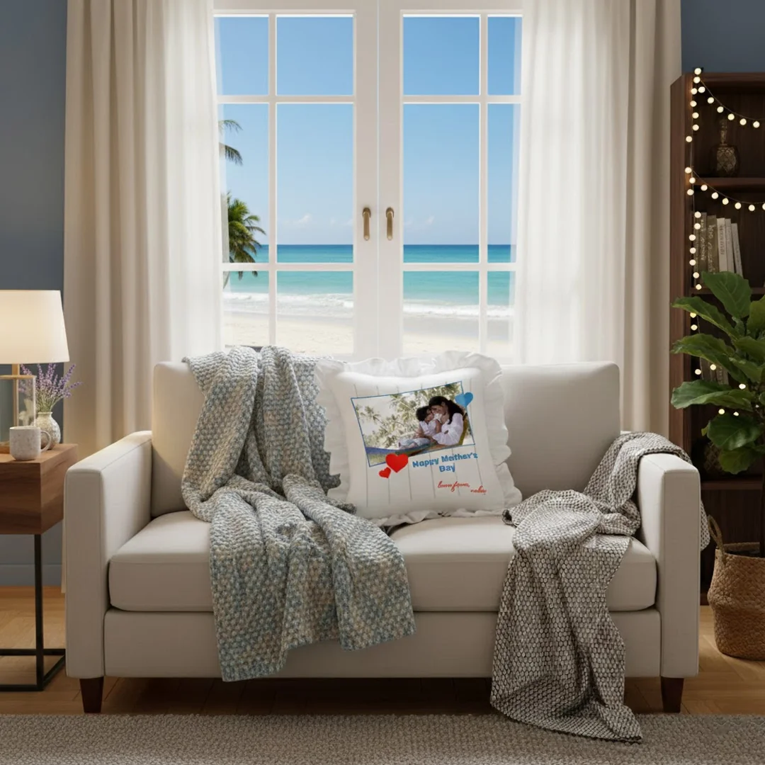 Zpics Magic Photo Pillow 12x12 Custom Gift for Mother's Day Ideal for Mom & Wife