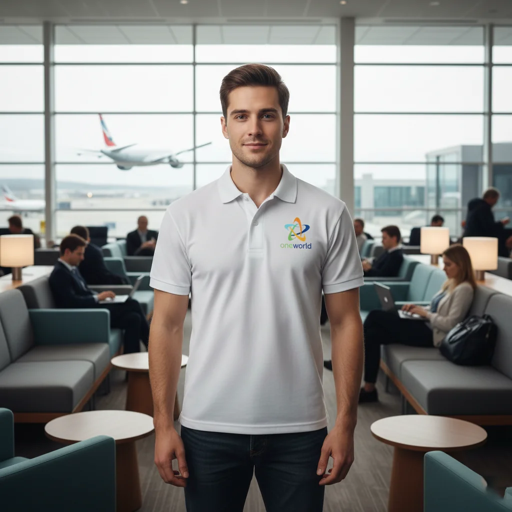 Zpics Custom Small 36 White Collar Neck T-Shirt with Full Company Logo Front & Back