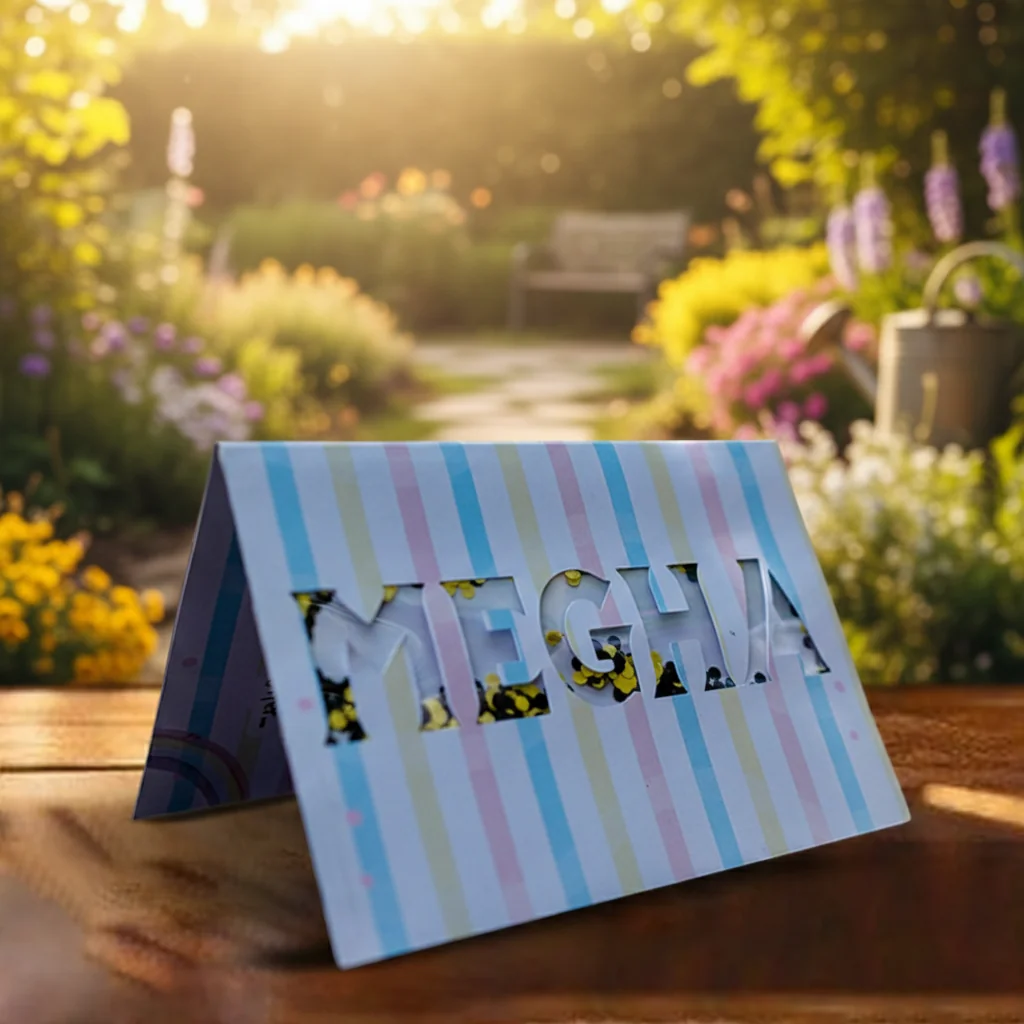 VPH Gift Store Custom Name Card with Interactive Sliding Dots Personalized