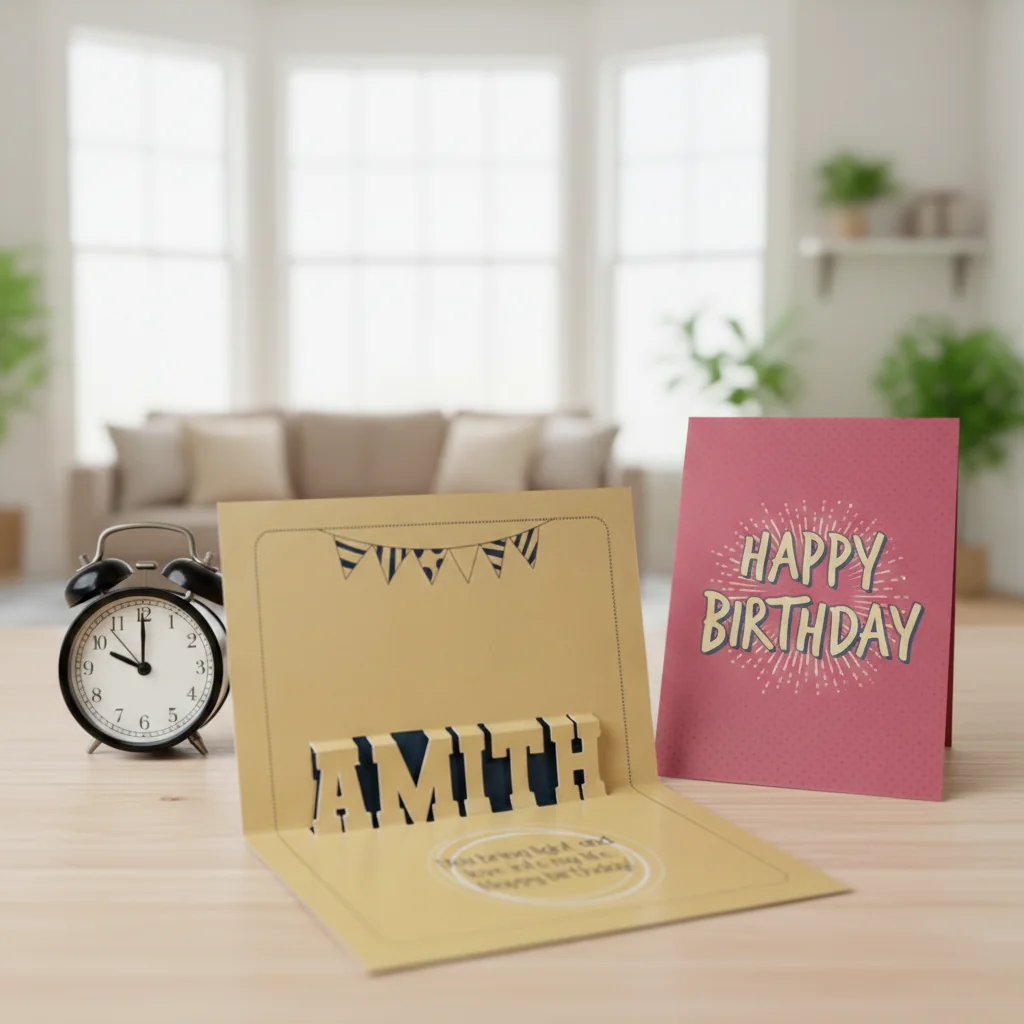 VPH Gift Store Pop Out Name 3D Greeting Card Personalized for Loved Ones