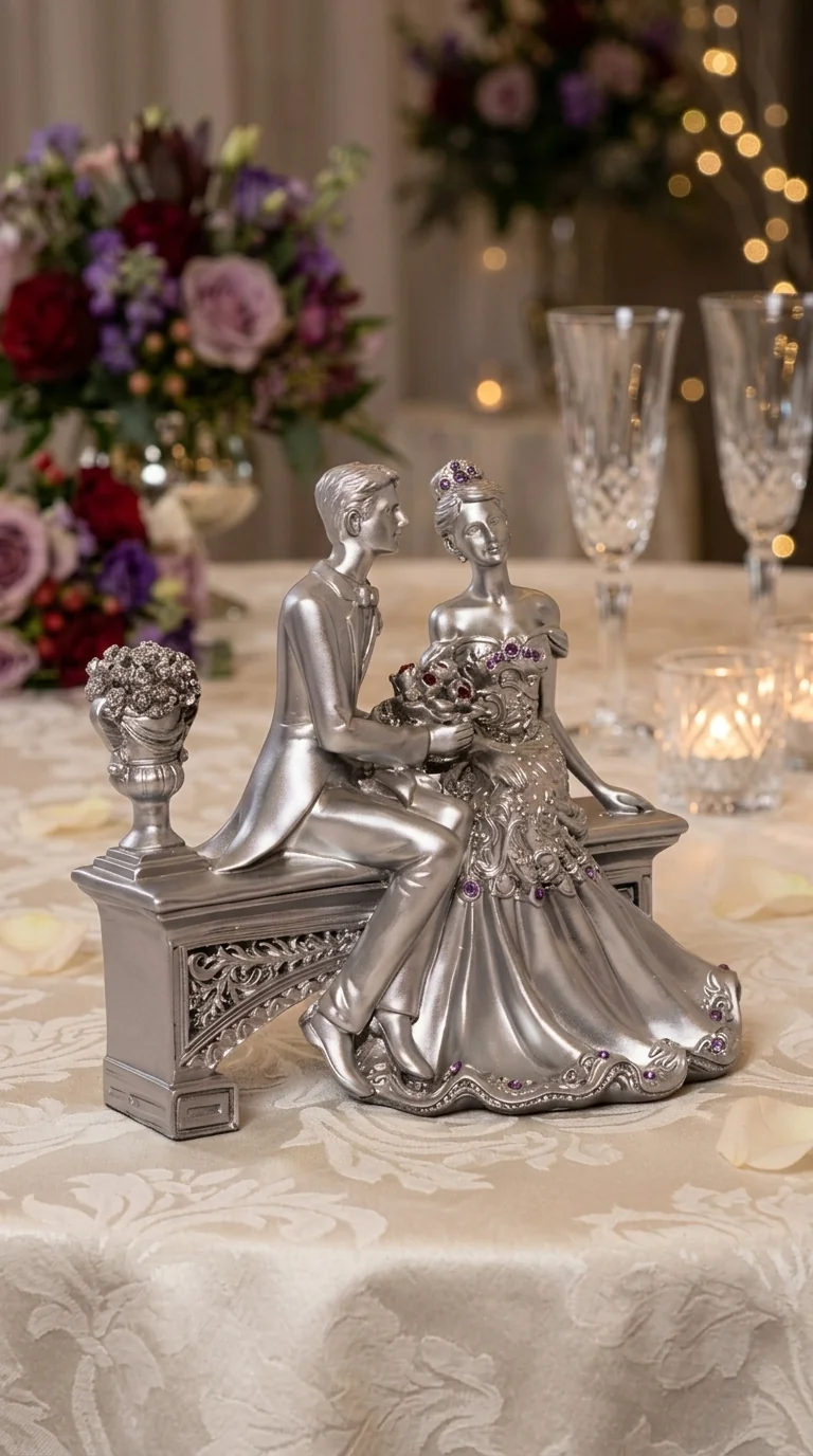 MH Decors Elegant Love Couple Figurine Showpiece for Tabletop, Home, and Gifting