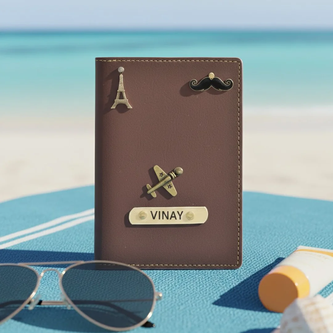 MH Decors Brown Passport Covers Sleek and Secure Travel Essential