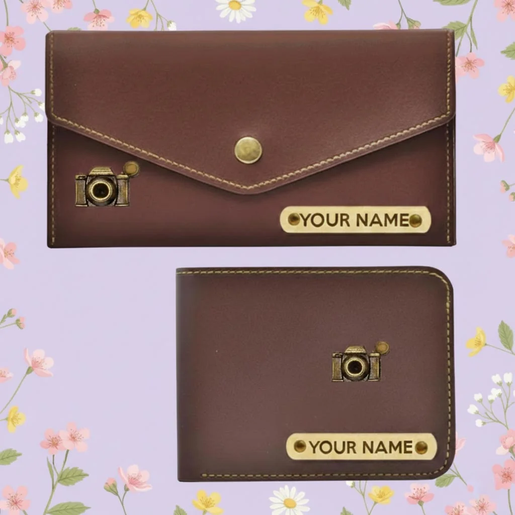 Brown His and Hers Personalized Couple Gift Set