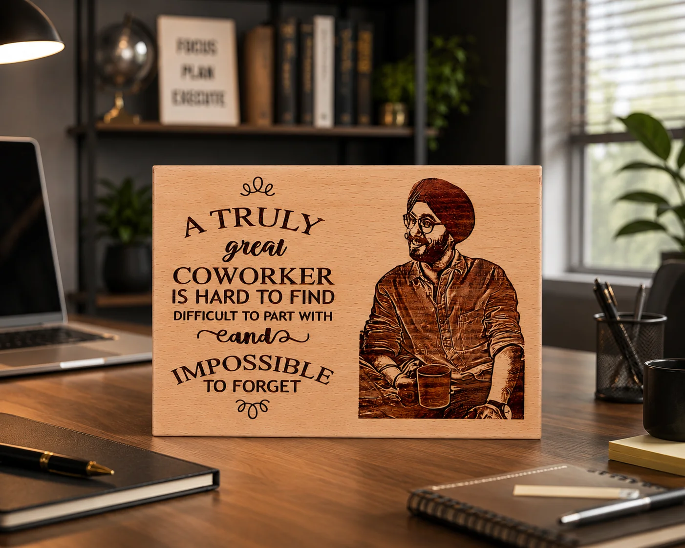 Zpics Personalized Farewell Wooden Photo Plaque Custom Memory Gift 10x8 Inches